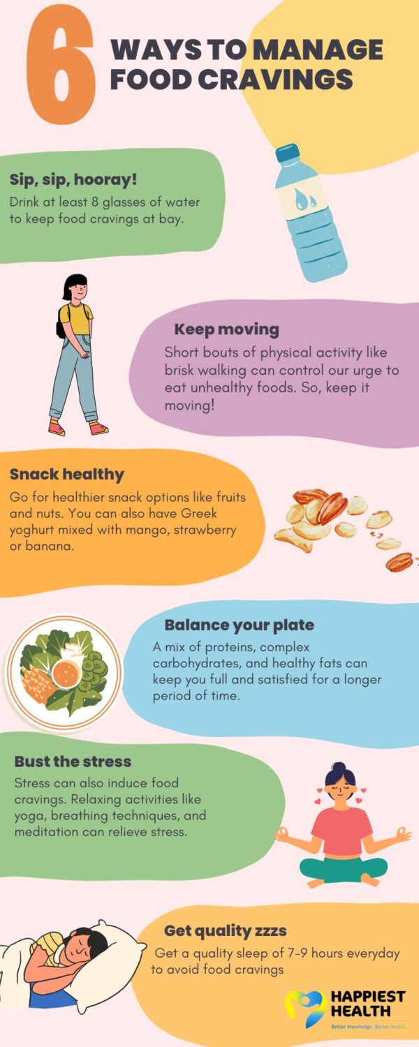 6 ways to manage food cravings | Happiest Health